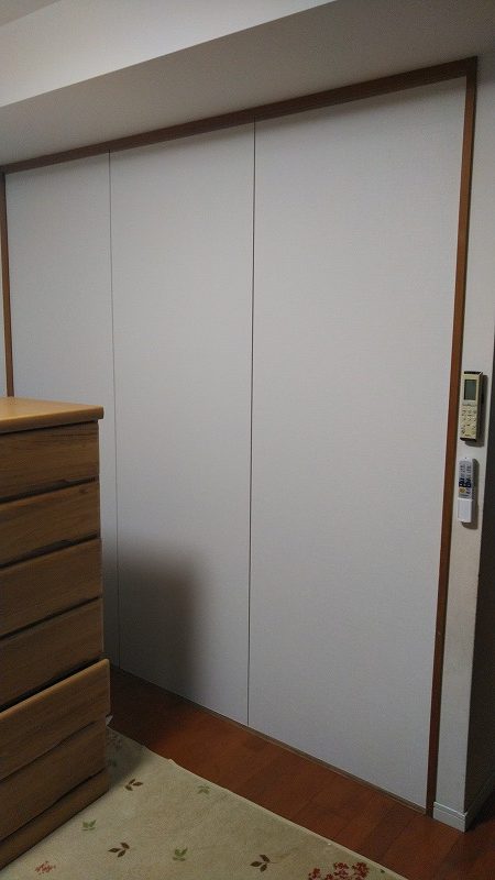 【ブログ】3枚引違い戸を間仕切壁に(明石市)