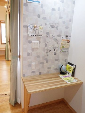 【ブログ】キッチン横の掲示ワークスペース