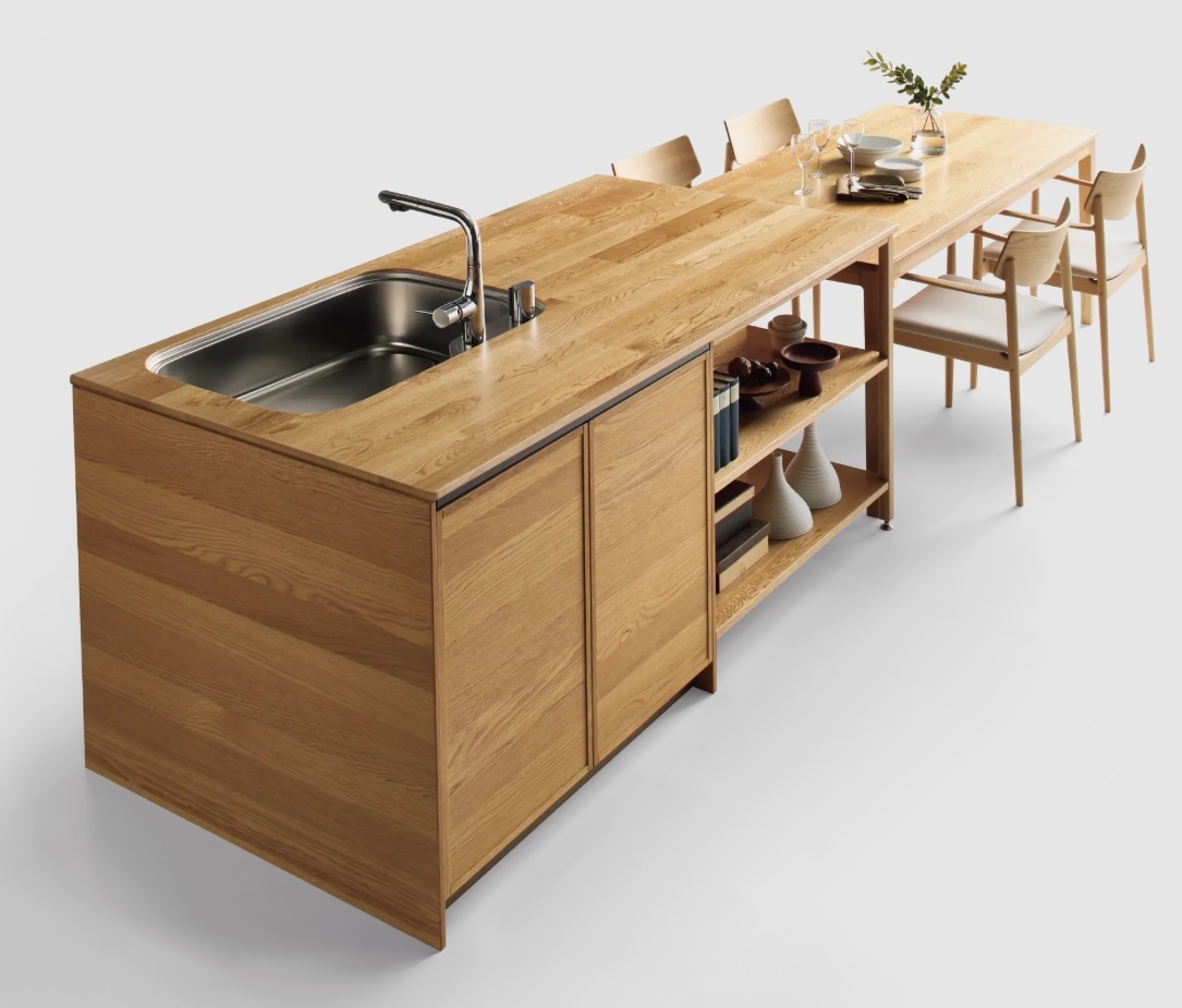 【ブログ】天然木の天板が選べるシステムキッチン