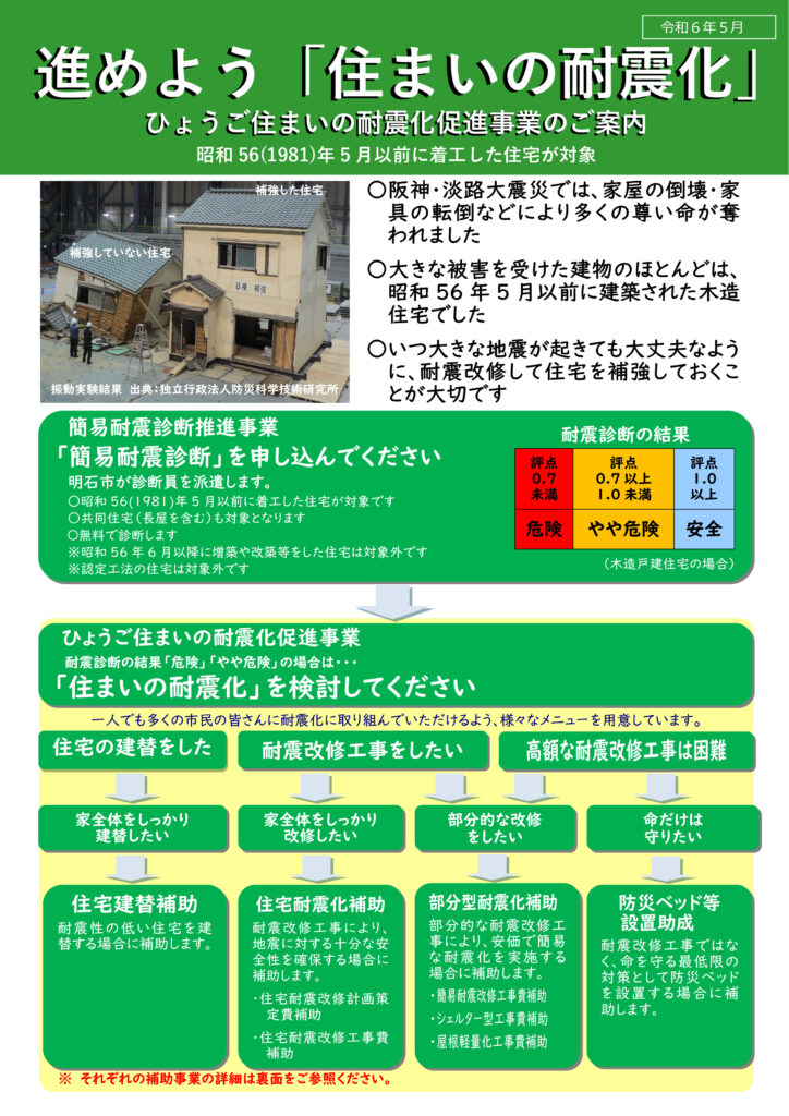 耐震補助リーフレット