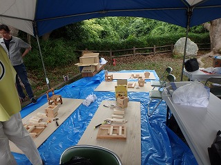 建築士会 時のウィークにて親子木工教室