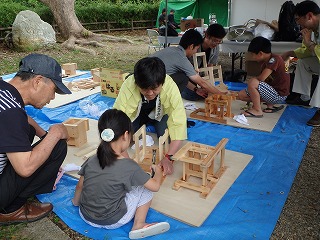 建築士会　時のウィークにて親子木工教室