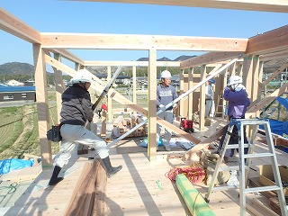 Mさんの家新築工事 上棟(高砂市)