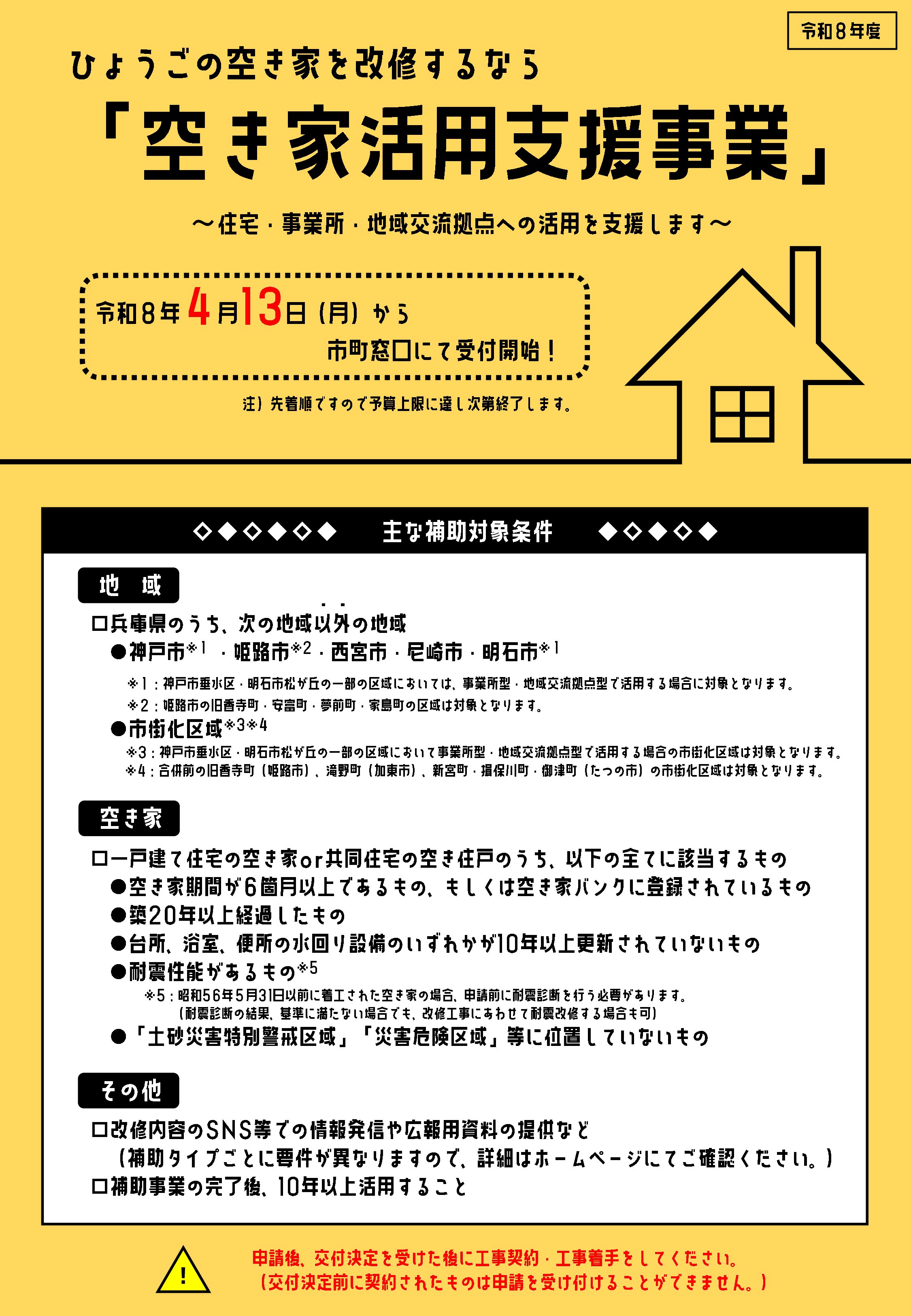 空き家活用支援事業チラシ