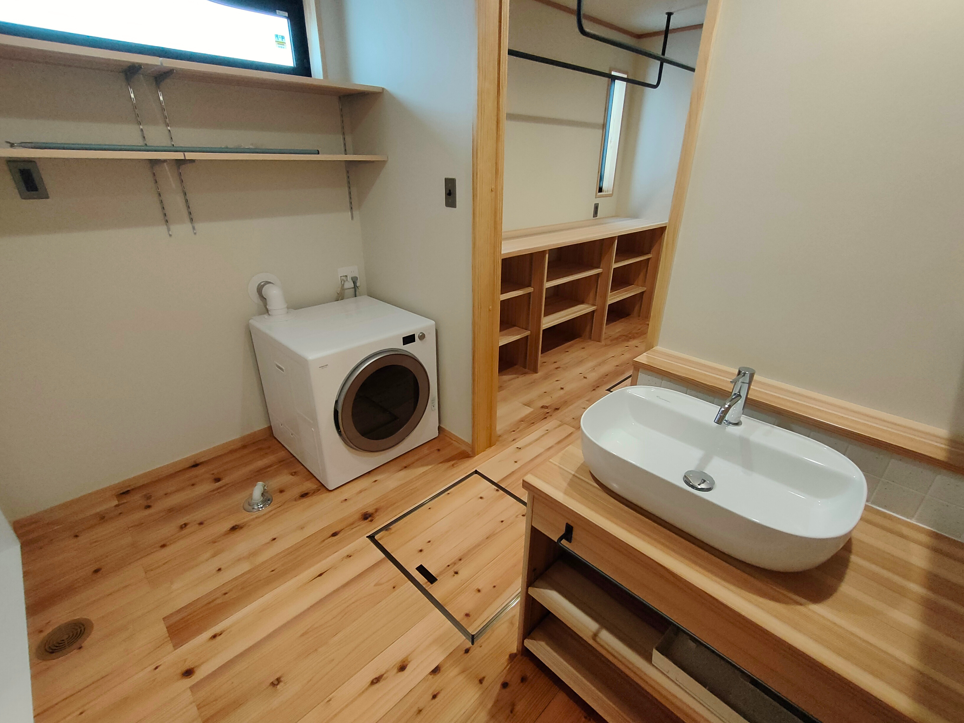 平屋施工例 洗面所